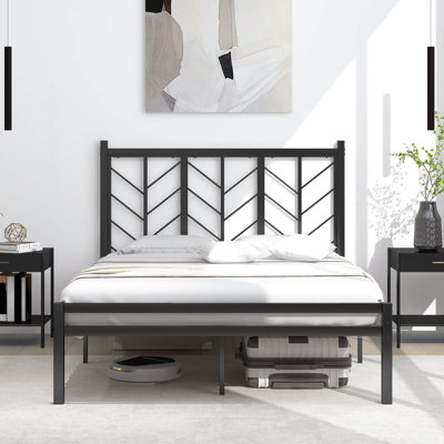 Ebern Designs Platform Bed With Headboard 11.5" Under Bed Storage Easy Assembly by Ebern Designs