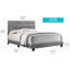 Élégant lit double contemporain gris foncé-2117889764-2117889766
