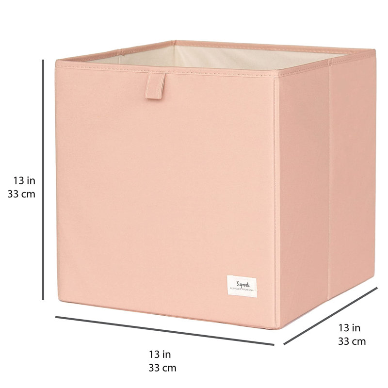 Clay Recycled Fabric Collapsible Storage Cube for Kids