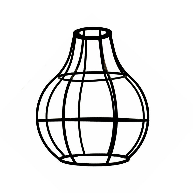 45.72cm H Metal Novelty Lamp Shade ( Uno ) in Black