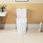 Toilette en céramique blanche 1,1 / 1,6, allongée, confortable, siège à fermeture en douceur, blanc, T036wt
