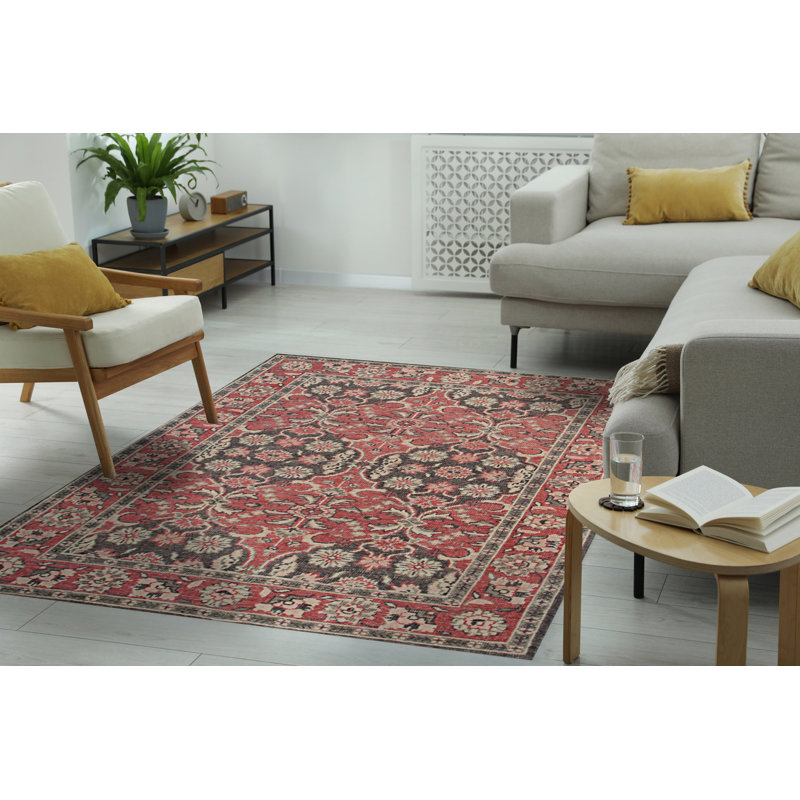 Tapis rouille en laine noué à la main Jelayne, Rectangle 6 pi x 9 pi