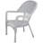 5-Piece White Resin Wicker Outdoor Dining Set