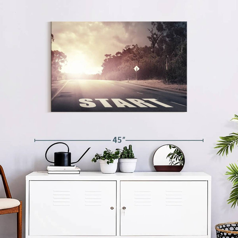 Tergel Start Road Typography, 24" H x 36" W