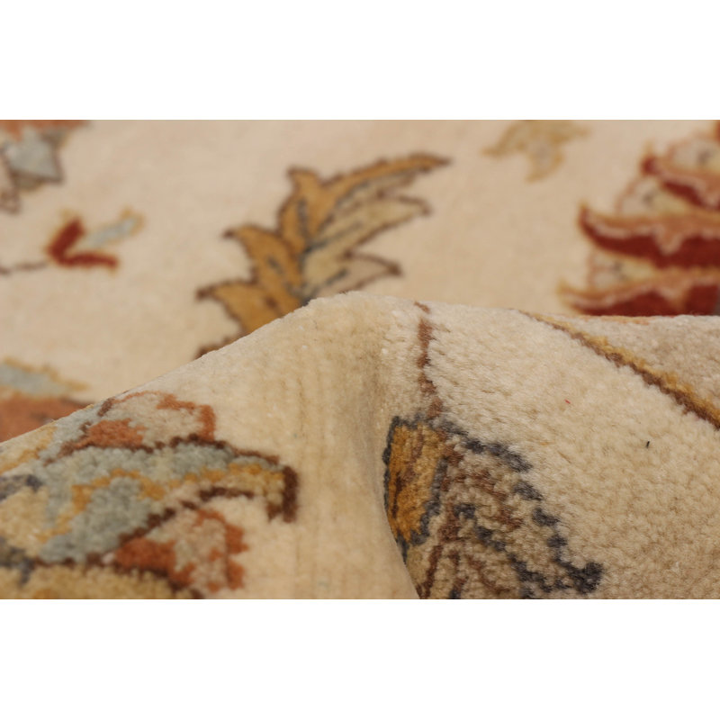 Tapis crème noué à la main One Of Kind Jamshidpour 6 pi 6 po x 7 pi 11 po