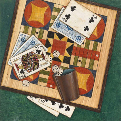 Trent Austin Design® Brown, David Carter Gallery Wrapped Canvas Art Titled: Parcheesi