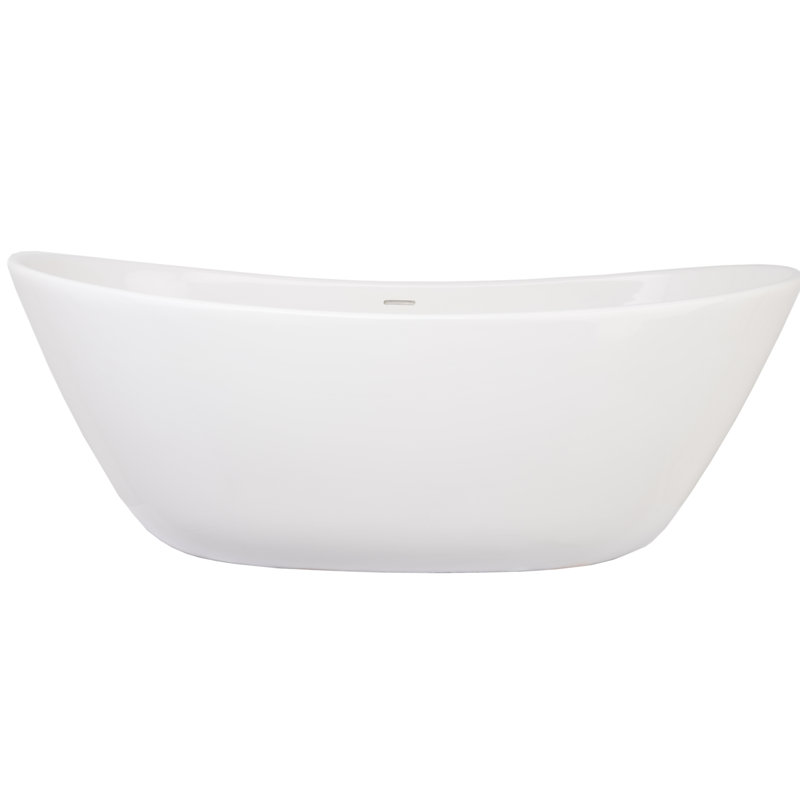 Marquis 65'' L Air Bathtub, Matte White, Polished Chrome