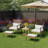 5 Pieces Wicker Outdoor Conversation Set With Ottomans