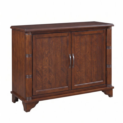 40" Retro Console Table with Adjustable Storage Shelves, Solid Pine Wood Entryway Table, Wooden Sofa Table with Cabinet Storage for Hallway, Living Ro
