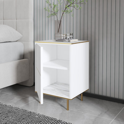24'' Tall Luxury Nightstand With A Cabinet