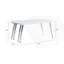 Table basse blanche et chrome