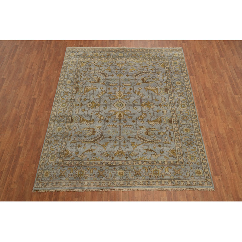 Tapis transitionnel gris All-Over Oushak