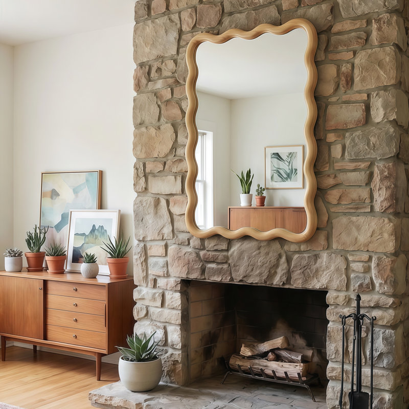 Miroir décoratif 20 po x 30 po, Chêne