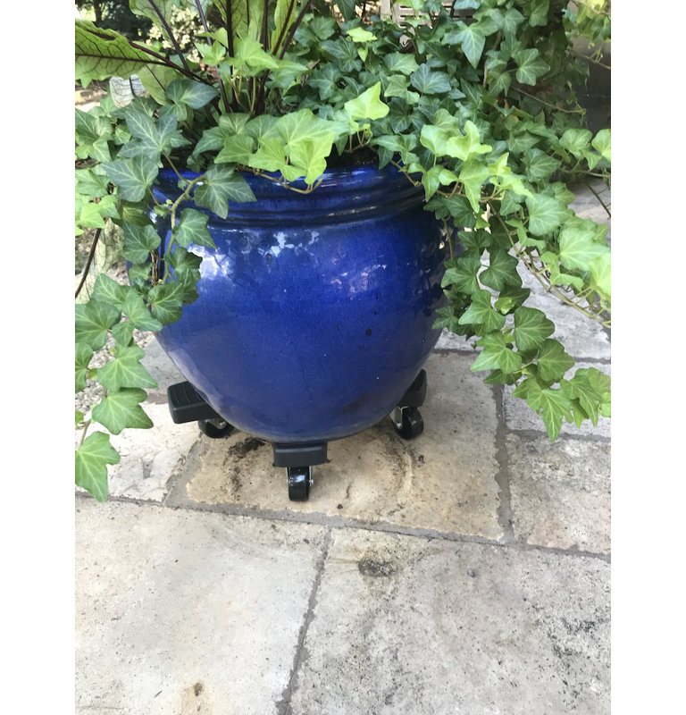 Light Gray Heavy Duty 14-Inch Plant Caddy with Wheels