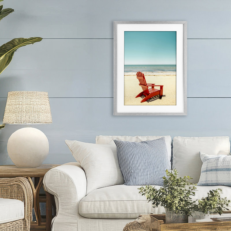 «Place For Dreams Beach», reproduction sous verre encadrée, design par Elena Chukhlebova, H 23 po x l 17 po