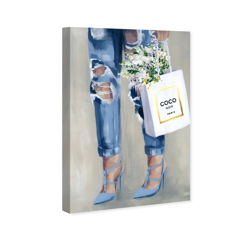 Denim Dream - Peinture sur toile, Toile tendue, H 54 po x l 36 po