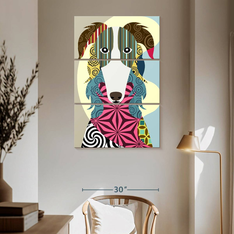 Lévrier russe Brampt Borzoi, H 65 po x l 42 po