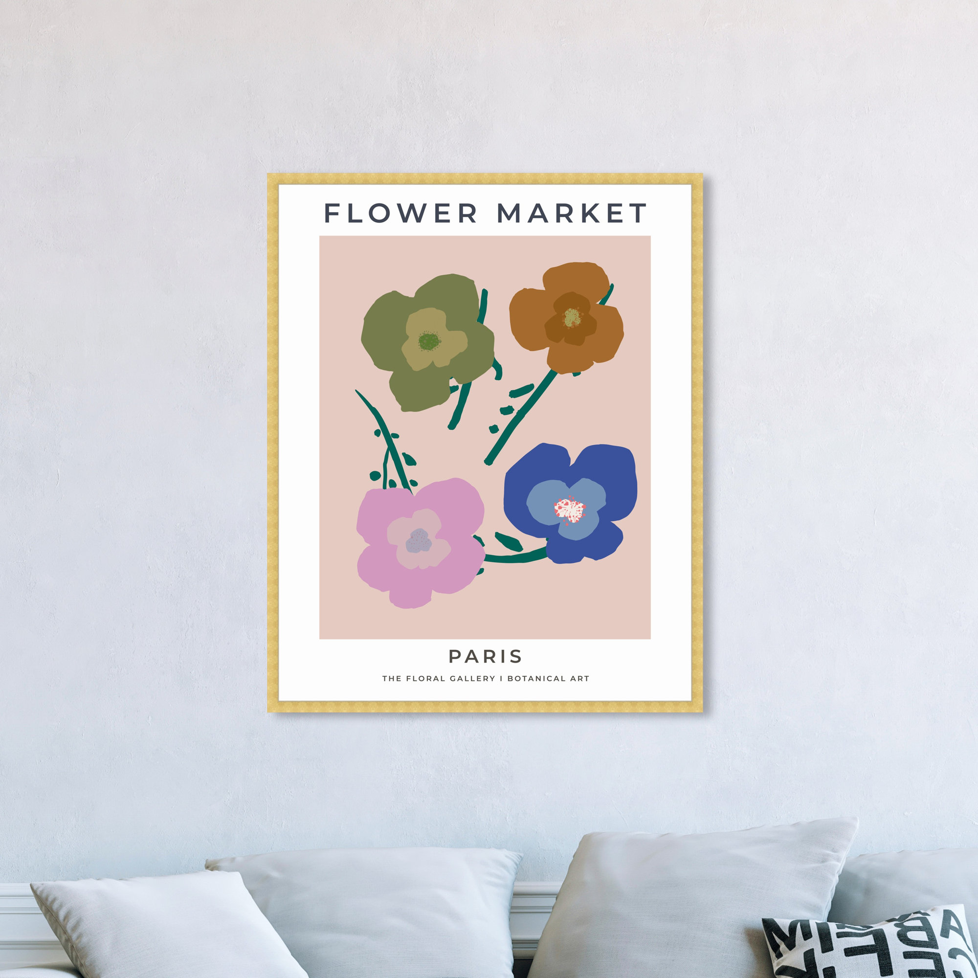 Paris Flower Market by Oliver Gal, 47" H x 38" W, Gold