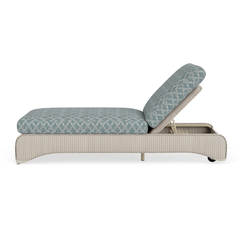 Loom Outdoor Chaise Lounge, Luna Mist, Linen