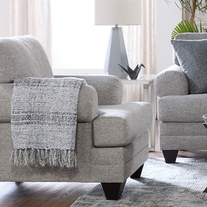 Fauteuil Westham, Mélange de polyester gris clair