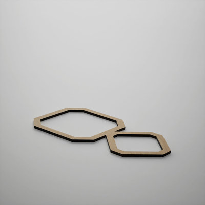 Panneaux muraux décoratifs en bois Lockhart, très petit, l 12 5/8 po x H 7 3/8 po x T 3/8 po, chêne blanc