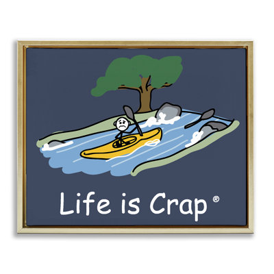 «Life Is Crap Kayaker», art mural sur toile par LIC