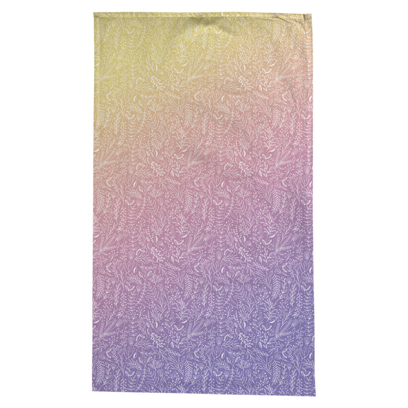 Leffel Ditsy Floral Pattern Tablecloth, Sunset Ombre