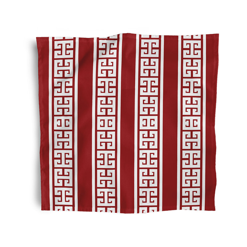 Adaysha Key Stripe Napkins, Red