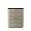Commode beige Travonte avec surface en marbre noir