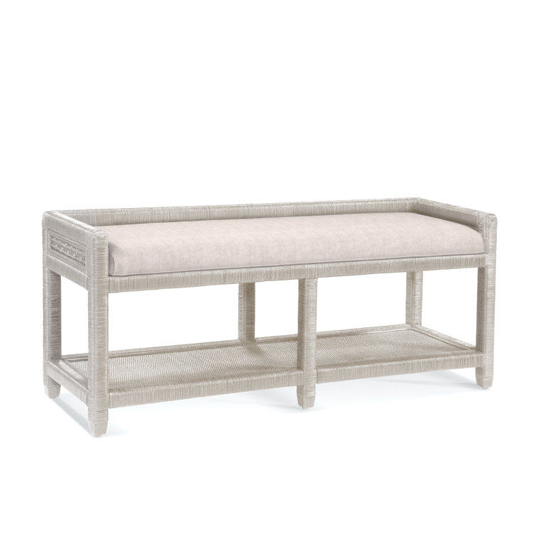 Banc de rangement en osier Glinda
