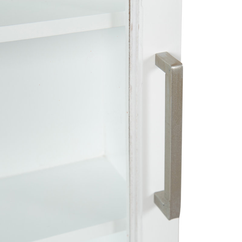 Wood Arched Cabinet for Wall Storage, White