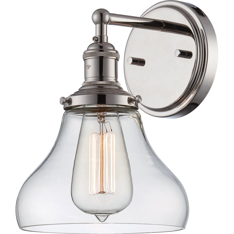 Eliziah Dimmable Bath Sconce, Polished Nickel