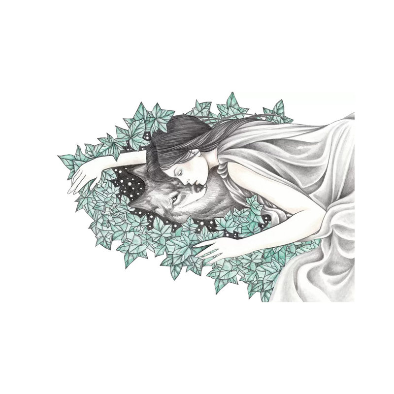 Spirit Wolf by Andrea Hrnjak - Wrapped Canvas Gallery-Wrapped Canvas Giclée, 101.6 cm H x 66.04 cm W x 1.91 cm D