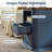 22" Large Tabletop Round Corner Nightstand with Charging Station Fluted Design with 2 Drawers-1131072555