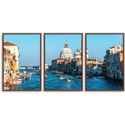 «Venice Italy City Landscape - Floater Frame», reproduction de photo sur toile