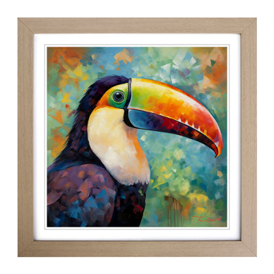 Toucan Neo-Impressionism - Framed Print