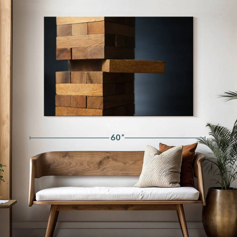 Senne Jenga Game, H 34 po x l 51 po
