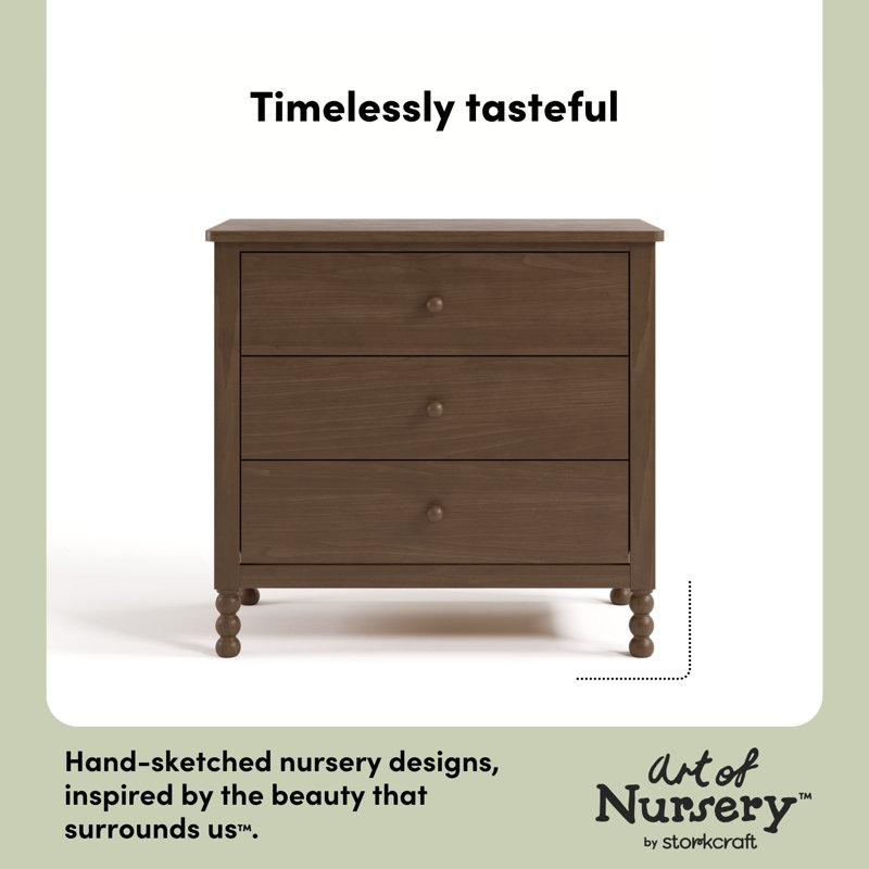 Rio 3 Drawer Chest With Changing Topper, Hazelnut