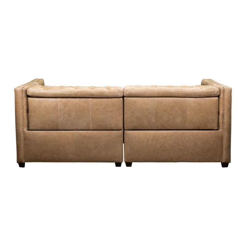Zen Power Sofa in Linden Chcoolate, Collins Celadon
