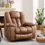 Fauteuil inclinable électrique de massage surdimensionné de 41 po avec coussin chauffant ultra doux et ensemble de 2-1575567824