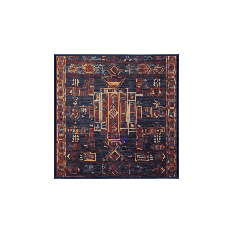 Tapis mauve soyeux et moelleux, Carré 4 pi