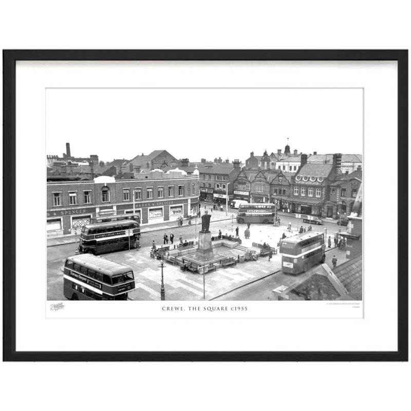Crewe, The Square C1955 by Francis Frith - Single Picture Frame Print, 60cm H x 80cm W x 2.3cm D