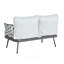Causeuse et table en acier, gris-1876491158-1876491159