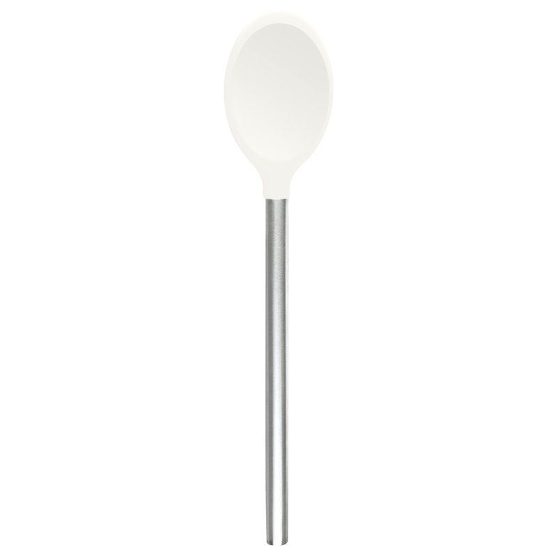Silicone Mixing Spoon - Light Aqua, White