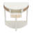  Cantina 31"W Half Round Solid Wood Console Table,Authentic Rattan Half Moon Accent Table-273466698