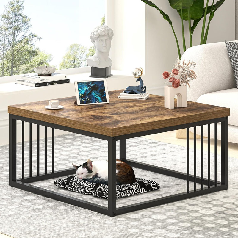 Table basse moderne, table de centre carrée pour le salon ...
