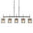 Quitman 5-Light 35" Width Gold/Black Kitchen Island Light