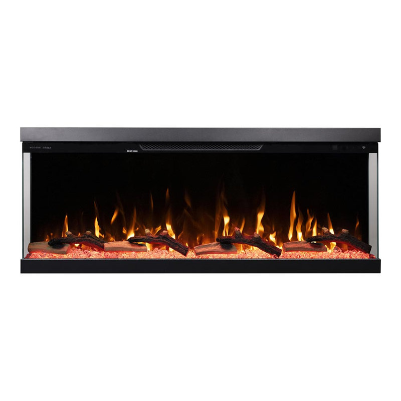 Modern Ember Aerus Skyline Linear Multi Sided Smart Electric Fireplace - Alexa & Google Asst, 20.3” H x 50” W x 7.7” D  