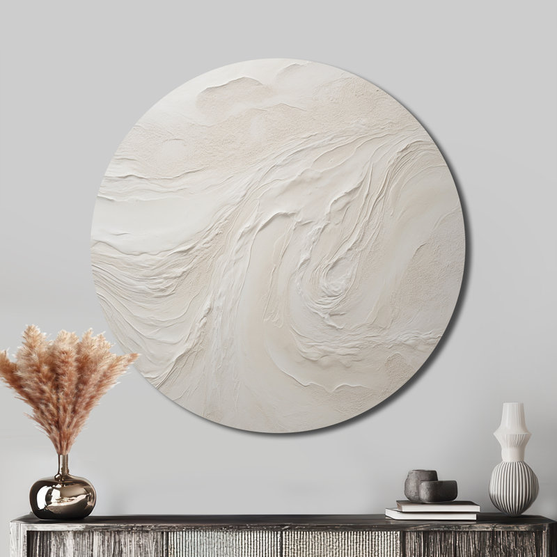 Clate - plage ronde, art en métal, H 36 po x l 36 po