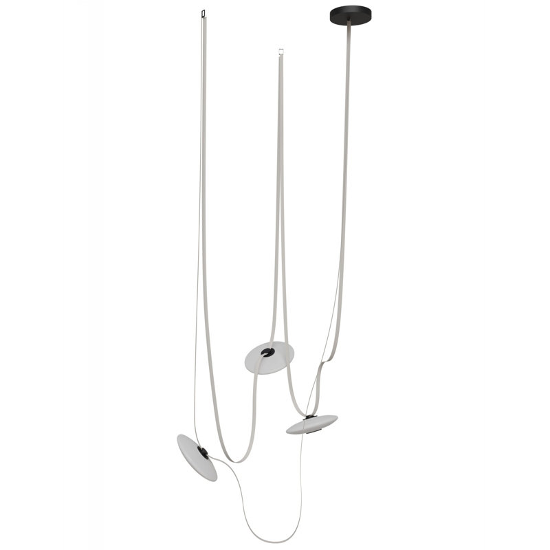 3 - Light LED Pendant, Ivory